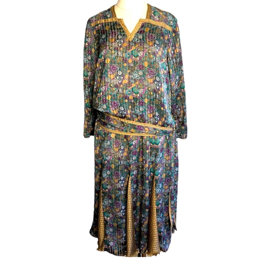 Vintage Diane Fres Original floral blouse /skirt set